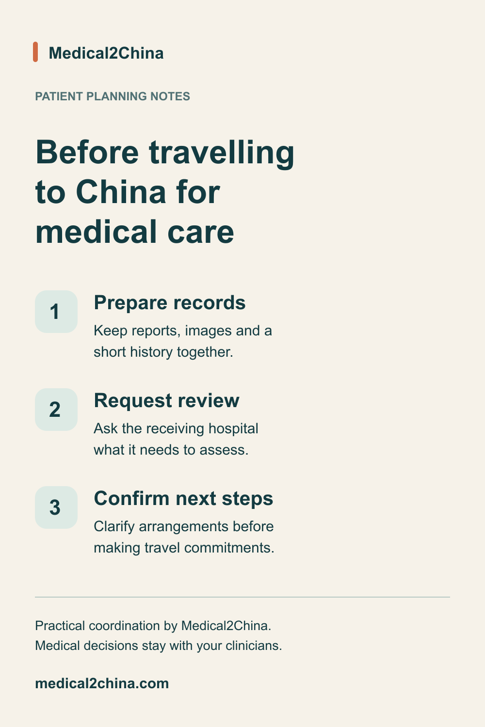 English checklist: questions, records and written confirmation before travel